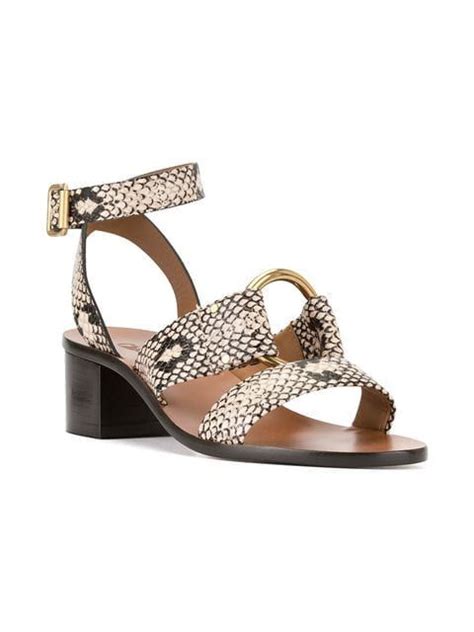 chloe sandas|chloe sandals snakeskin heel.